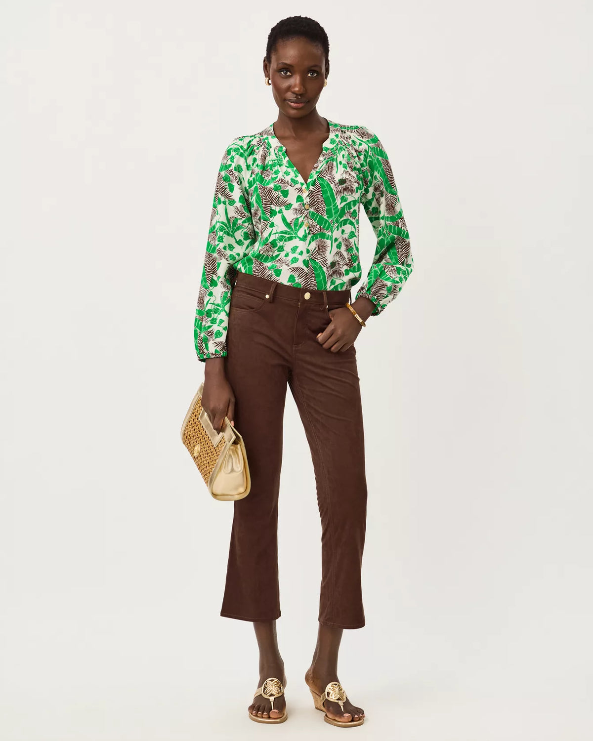 The "Coco Beach" 28" Annet High Rise Crop Flare Pant by Lilly Pulitzer