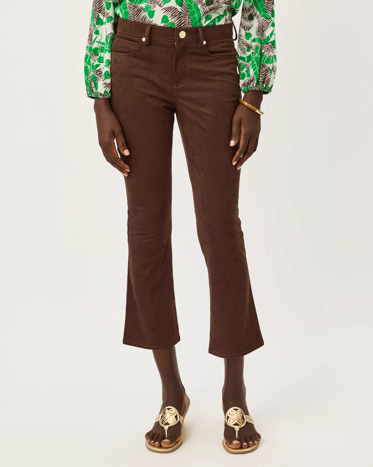 The "Coco Beach" 28" Annet High Rise Crop Flare Pant by Lilly Pulitzer
