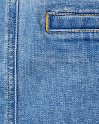 The "Medium Wash" Colette Stretch Denim Mini Skirt by Lilly Pulitzer