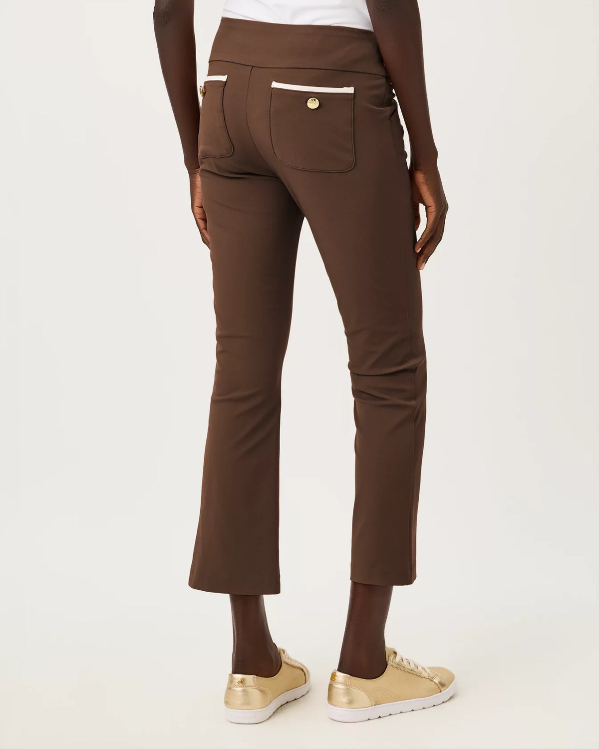 The "Coco Beach" UPF 50+ Luxletic 28" Corso Kick Flare Pant by Lilly Pulitzer