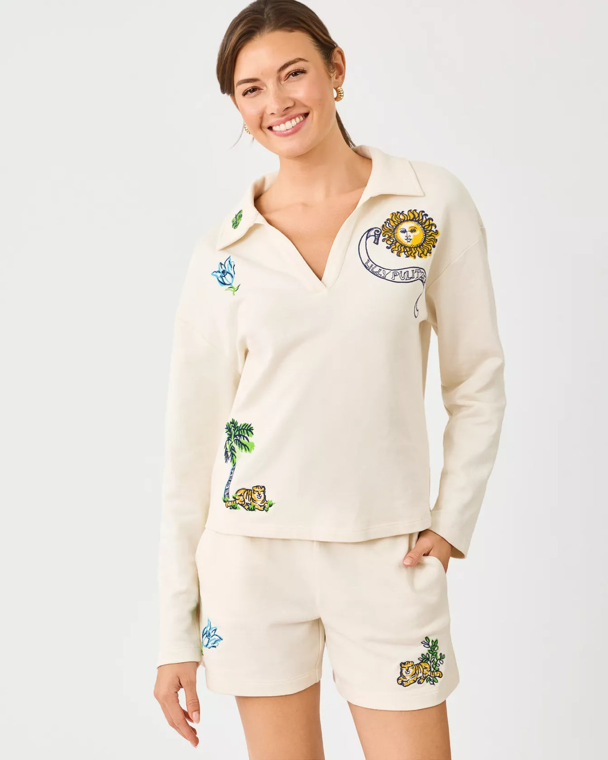 The "Tropical Embellishment" 5" Aubra Short by Lilly Pulitzer