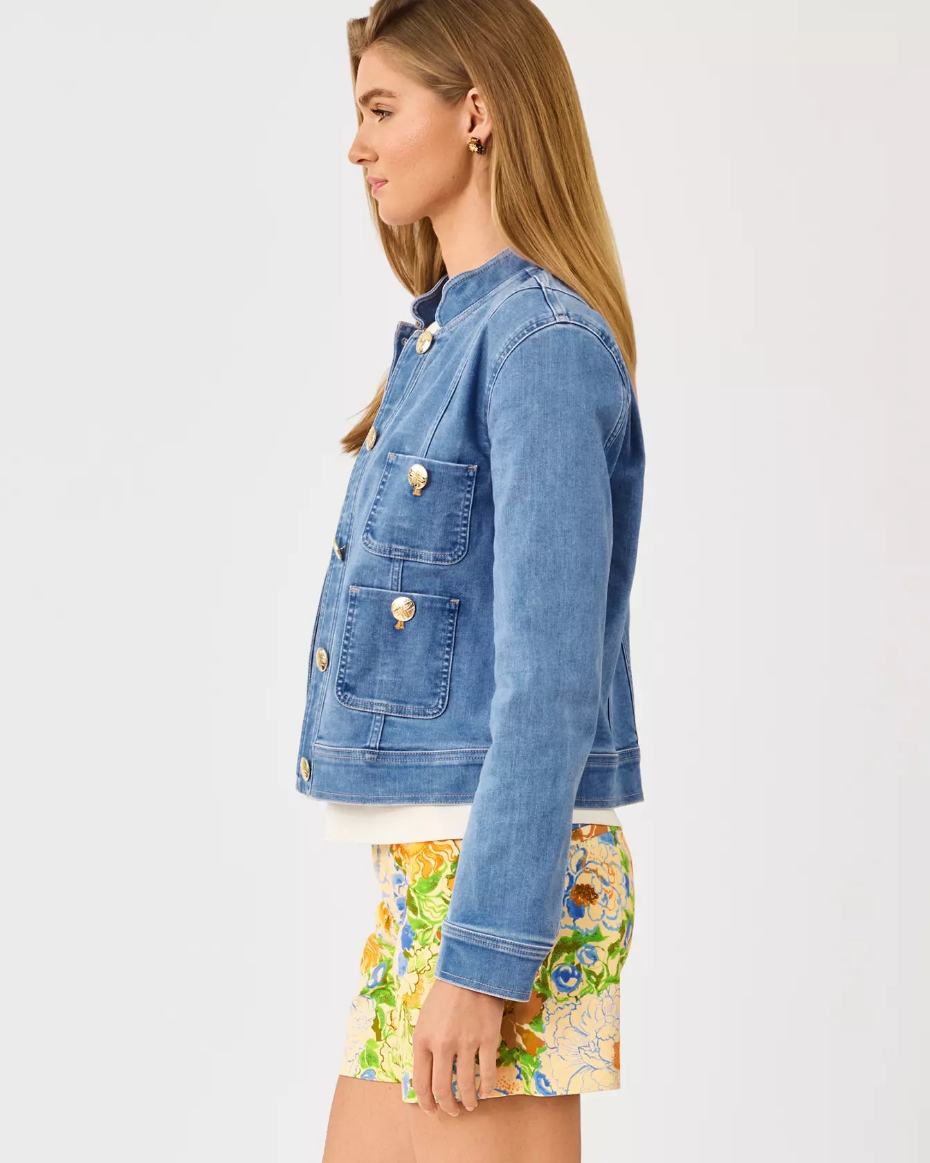 The "Medium Wash" Shepa Denim Jacket by Lilly Pulitzer