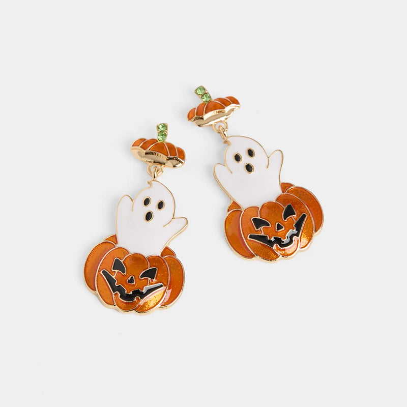 The "Pumpkin Ghost" Earrings