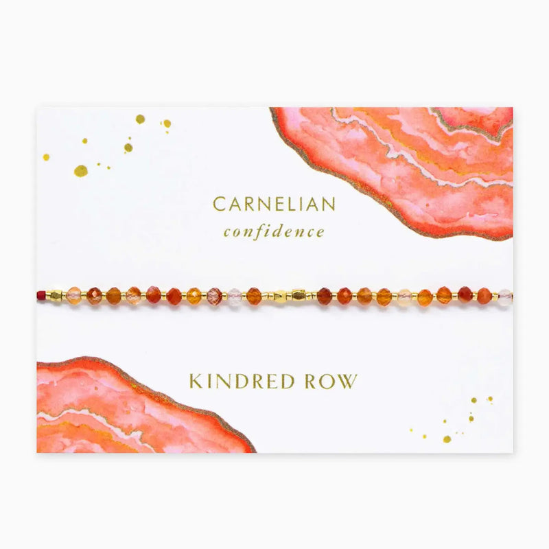 The "Carnelian - Confidence Gemstone" Stacking Bracelet
