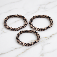 The "Leopard" Silk Skinny Scrunchies by Blissy
