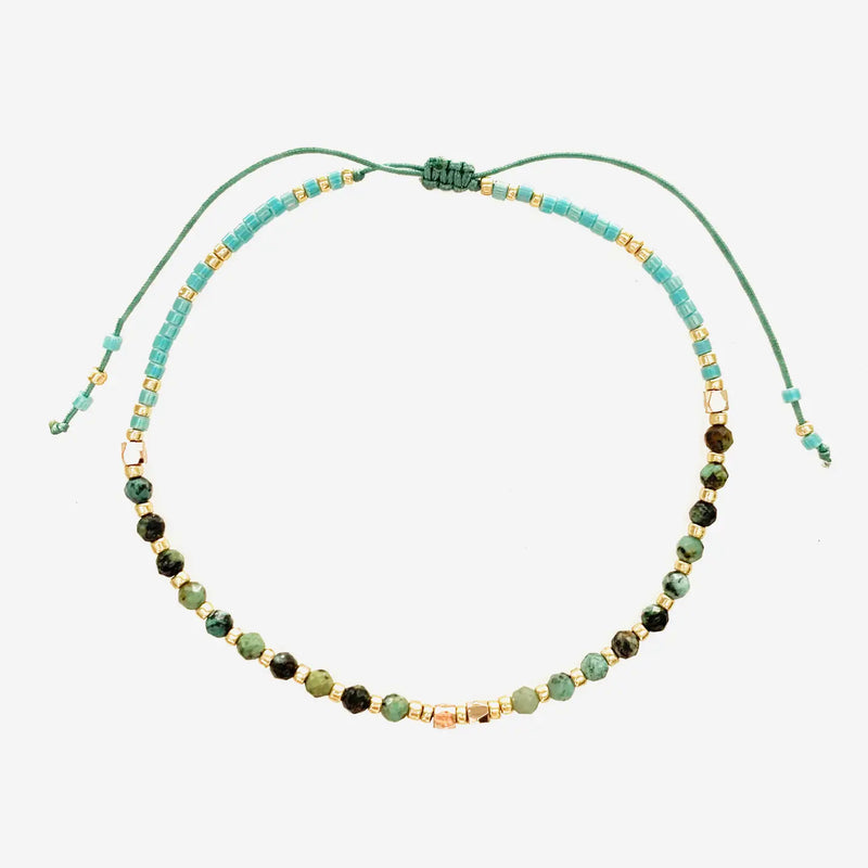 The "Turquoise - Purification Gemstone" Stacking Bracelet