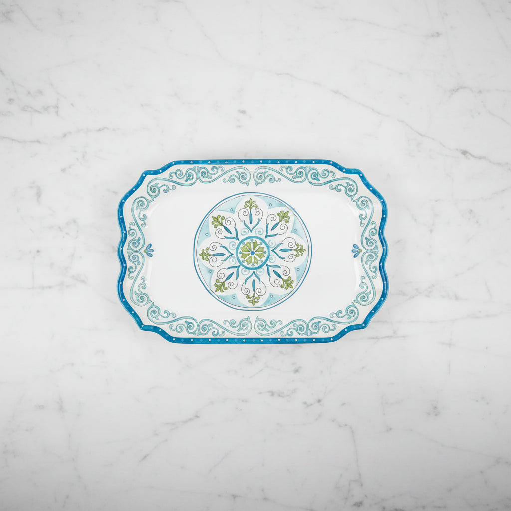 The "Jewel Medallion" Melamine Serving Tray