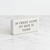 The "Half Block" Scripture Stone Art