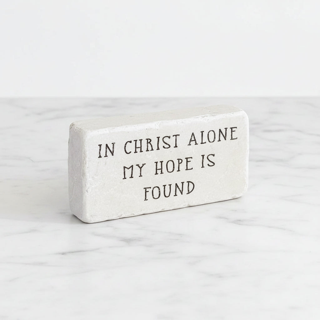 The "Half Block" Scripture Stone Art