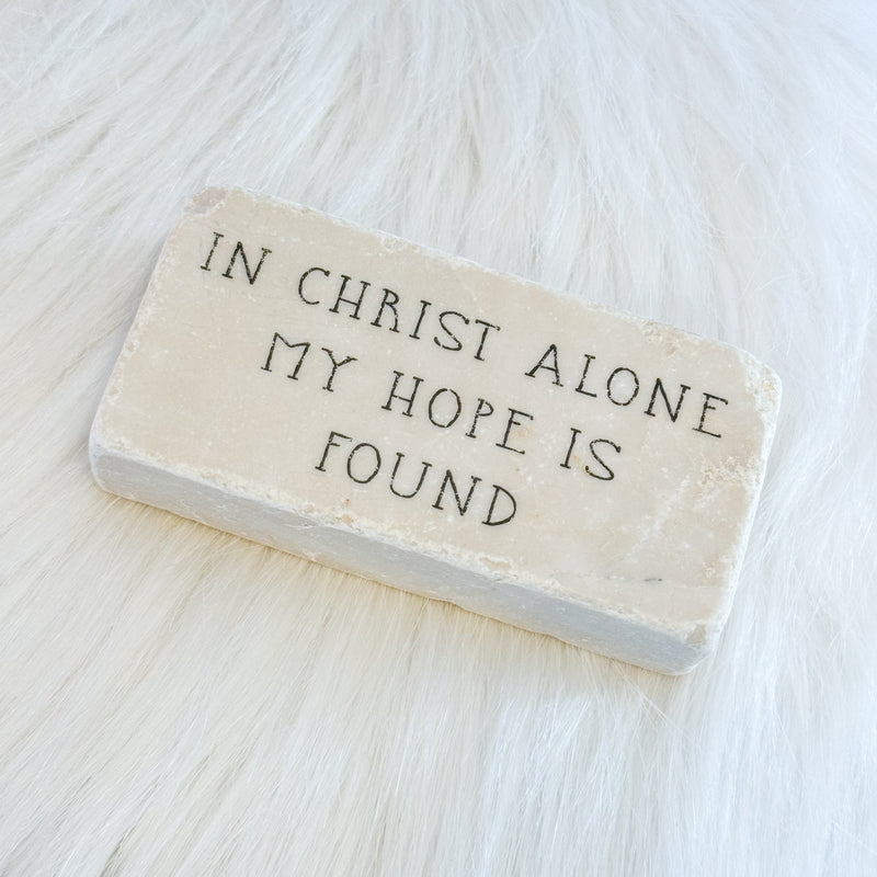 The "Half Block" Scripture Stone Art