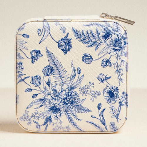 The "Blue Blossom" Travel Jewelry Case