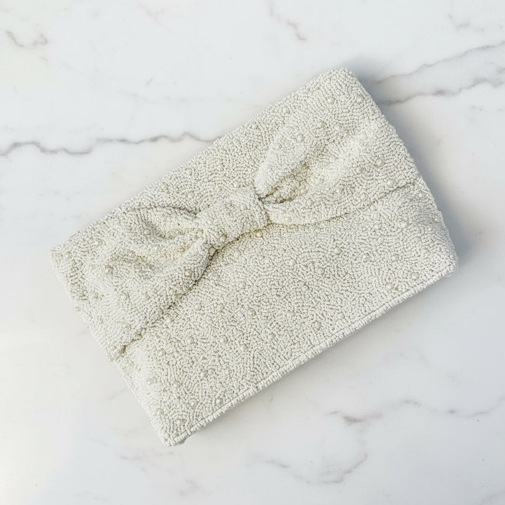 The "Pearl Bow" Beaded Bag