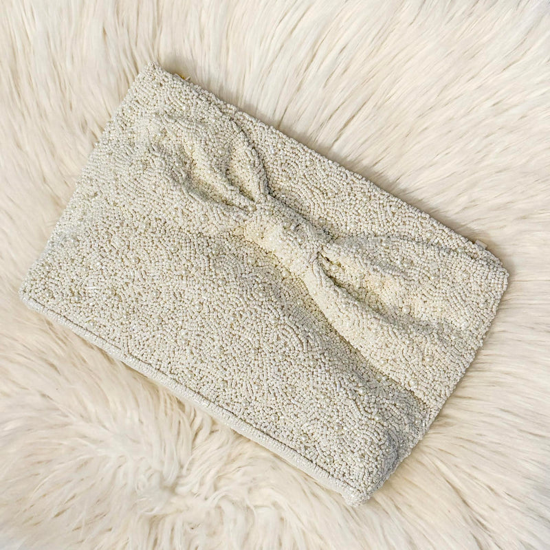 The "Pearl Bow" Beaded Bag