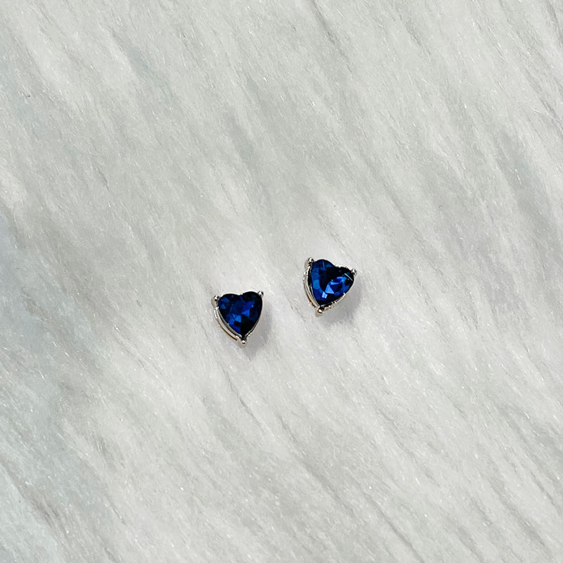The "Navy Heart" Earrings