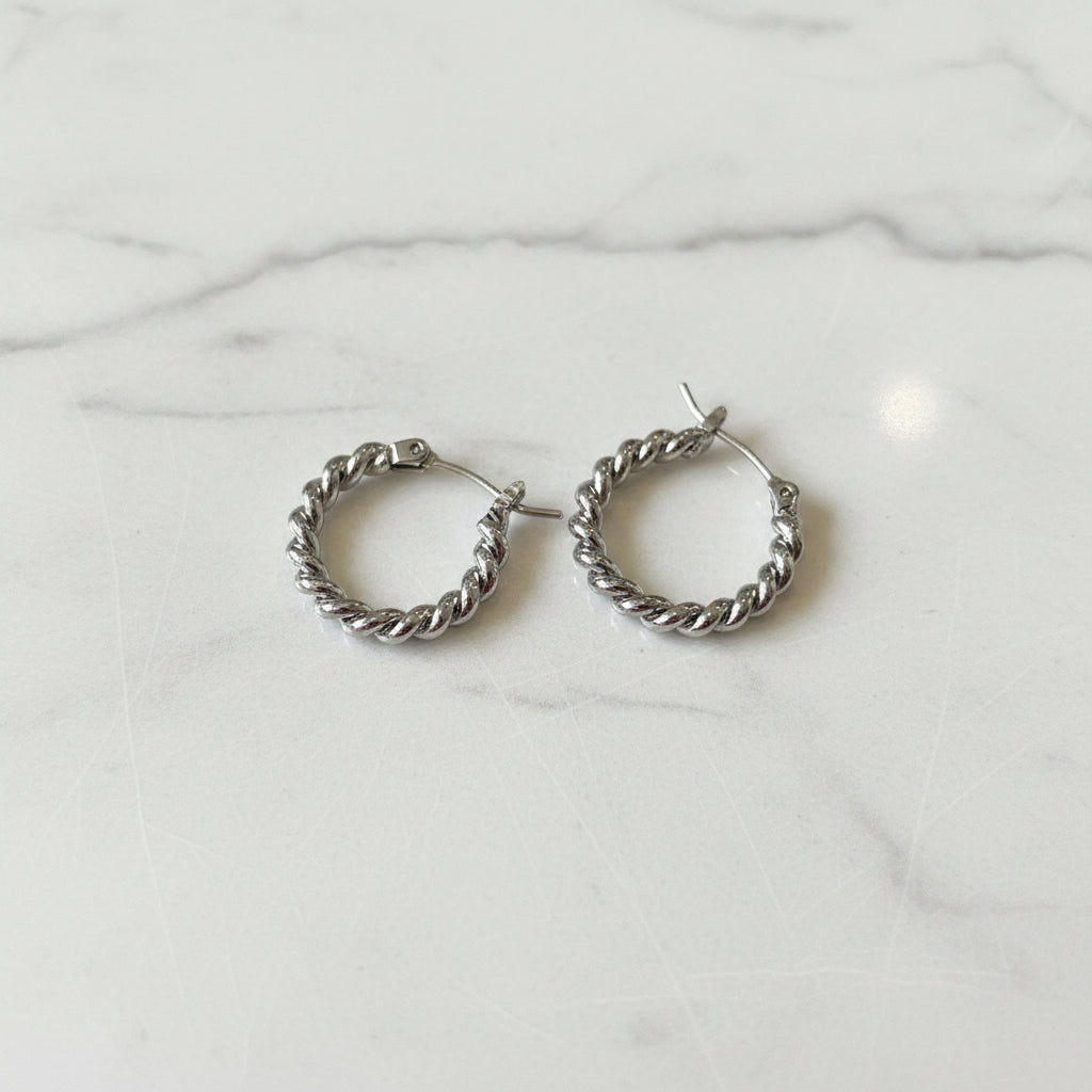 The "Twisted Mini Hoops" Earrings