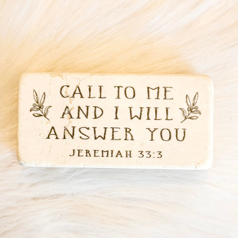The "Half Block" Scripture Stone Art
