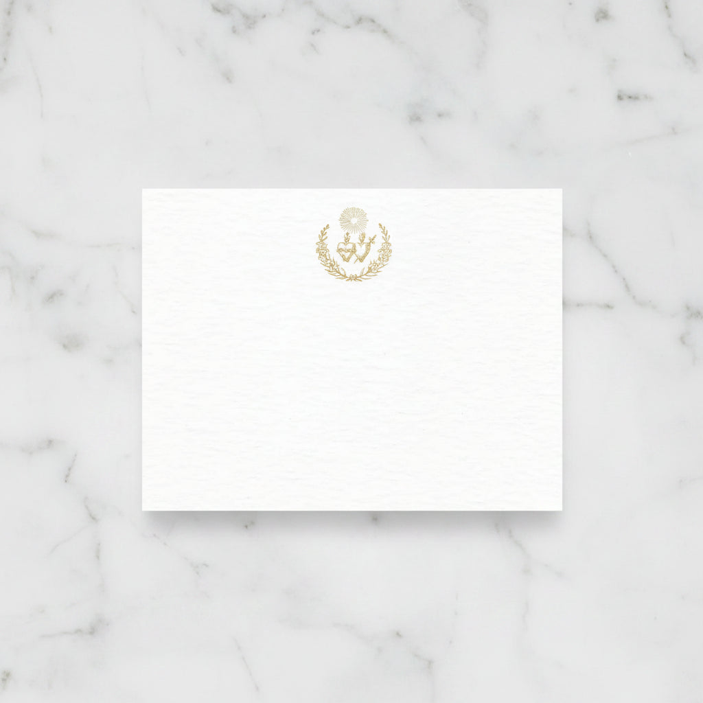 The "Sacred Heart of Jesus & Immaculate Heart of Mary" Stationary Set
