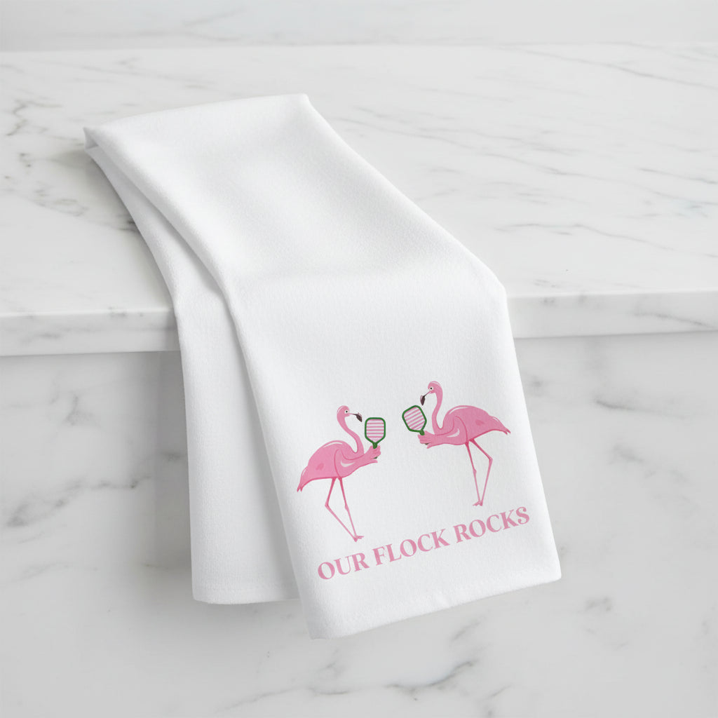 The "Our Flock Rocks" Hand Towel