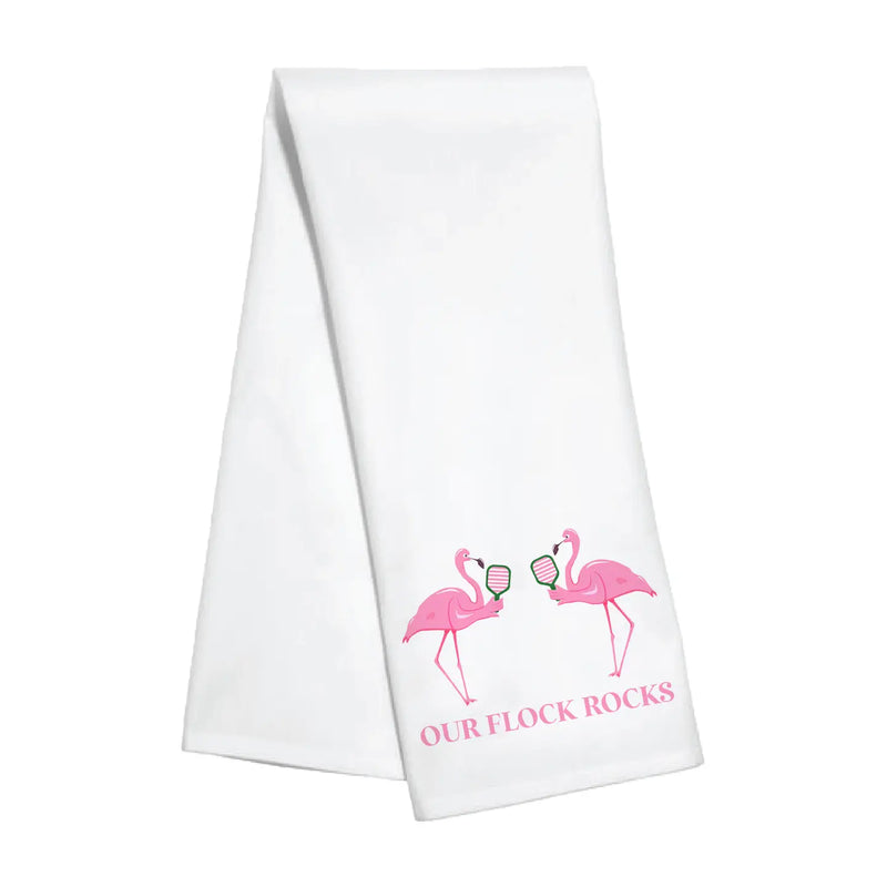 The "Our Flock Rocks" Hand Towel