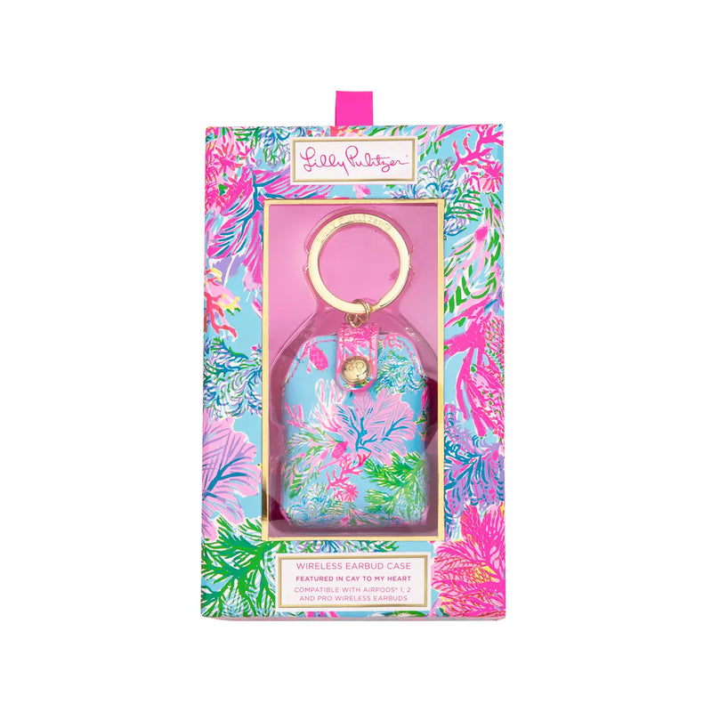 The "Cay to My Heart" Wireless Earbud Case by Lilly Pulizter