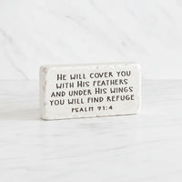 The "Half Block" Scripture Stone Art