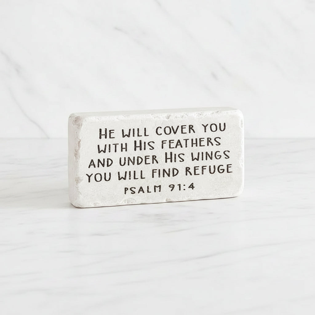 The "Half Block" Scripture Stone Art