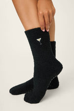 The "Happier with a Martini" Cozy Socks by PJ Salvage