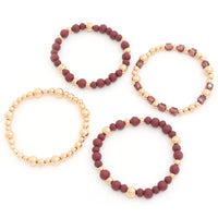 The "Burgundy Queen" Bracelet Set