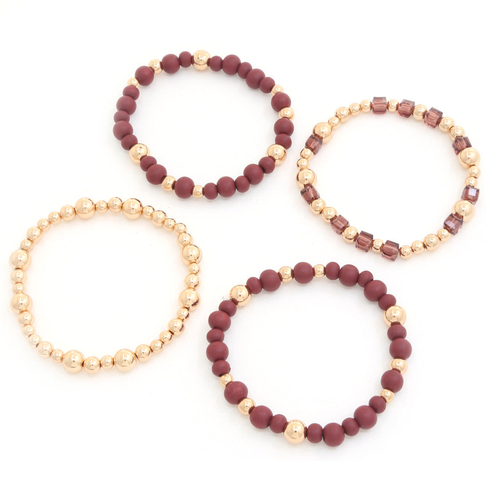 The "Burgundy Queen" Bracelet Set