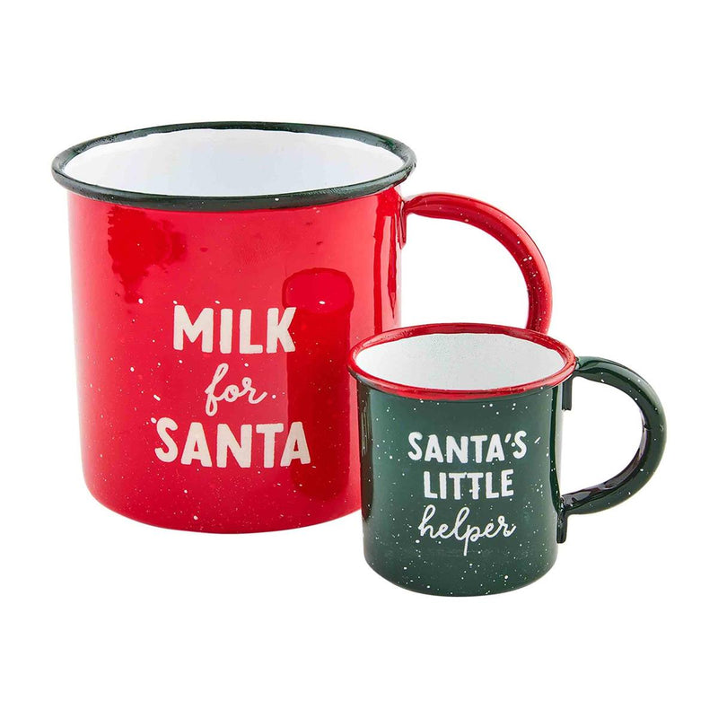 The "Enamel Santa Mug" Set