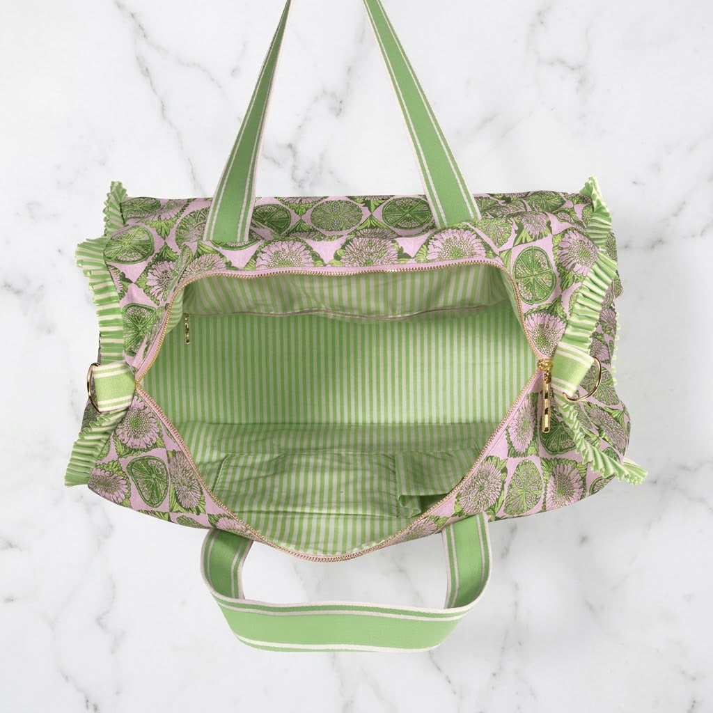 The "Tropical Tiles" Ruffle Duffle by Lilly Pulitzer