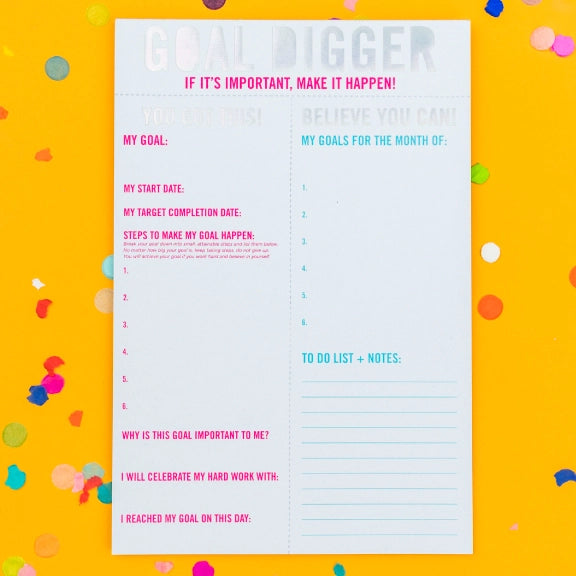 The "Goal Digger" Notepad