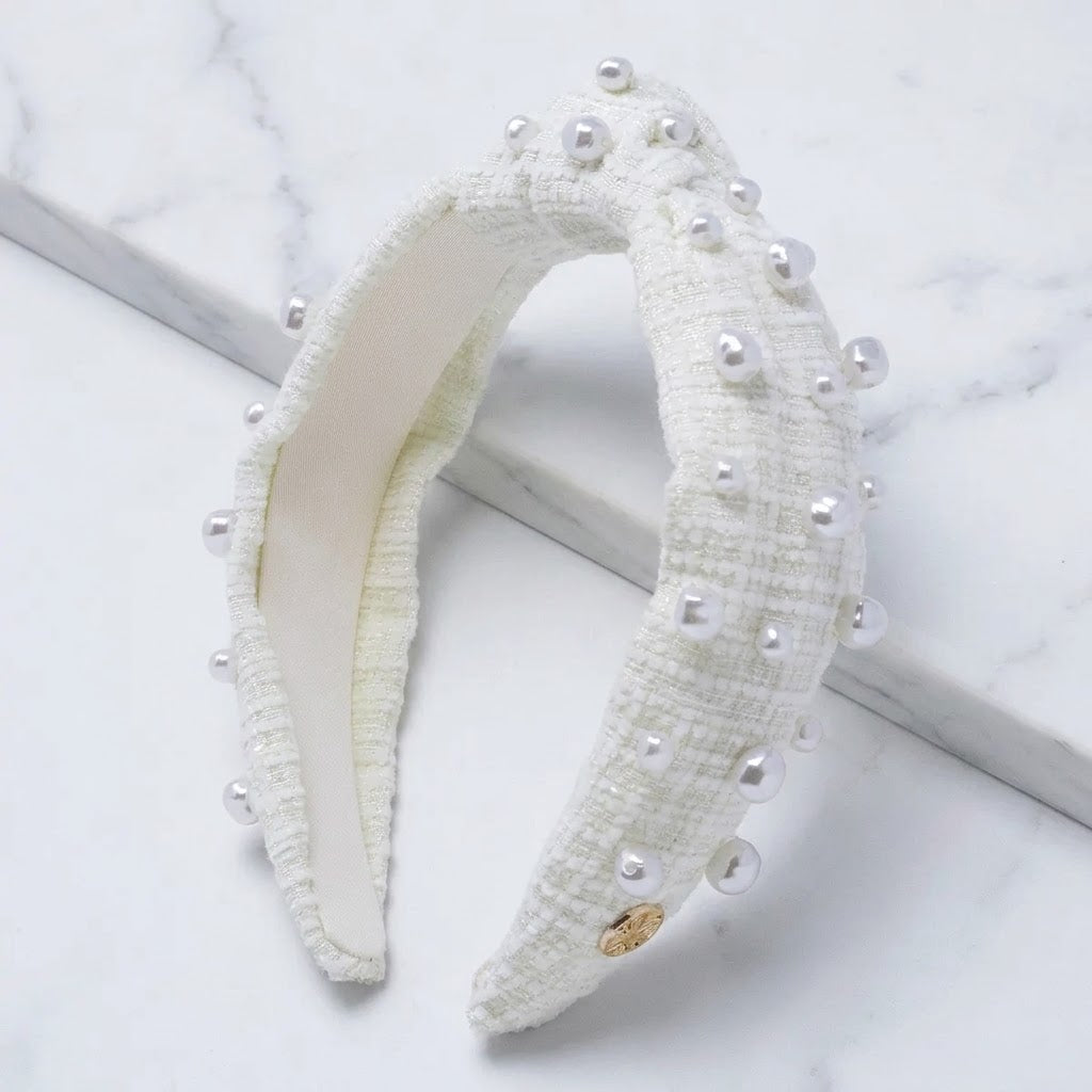 The "Coconut" Slim Knot Headband by Lilly Pulitzer