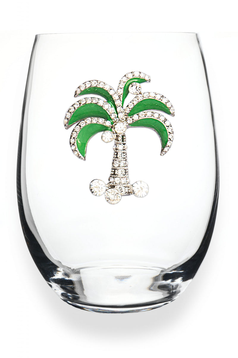 The "Palm Tree" Stemless Wine Glass