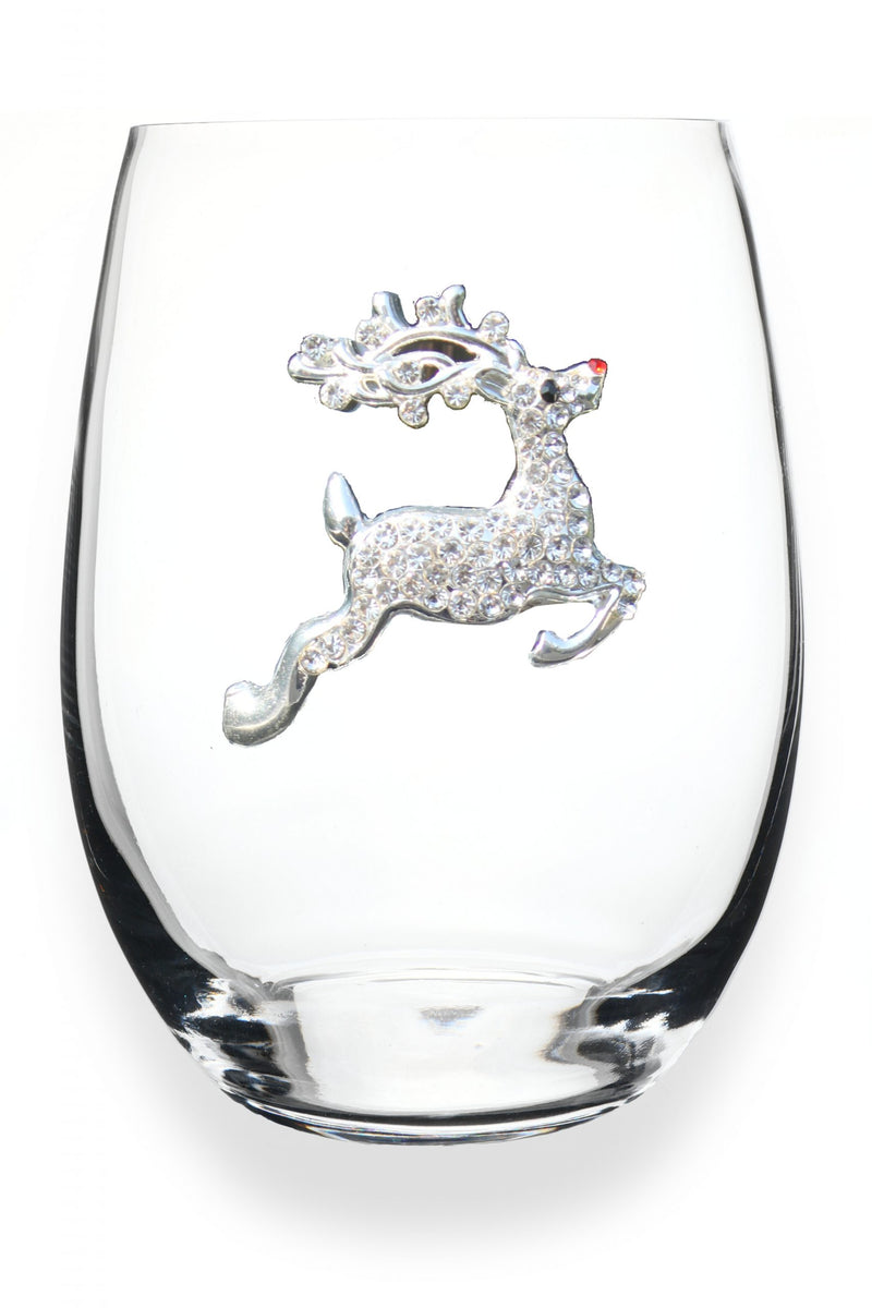 The "Reindeer" Stemless Wine Glass