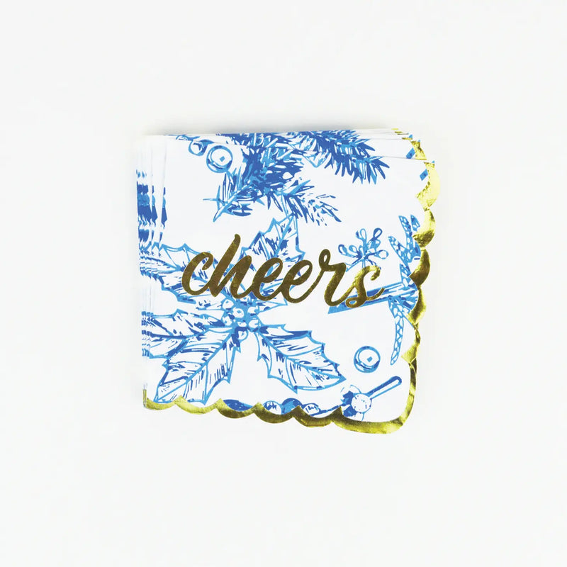 The "Blue Foliage" Paper Napkin Pack