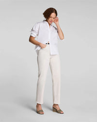 The "Alabaster" SPANXshape® Authentic 360 90s Straight Leg Jeans by SPANX
