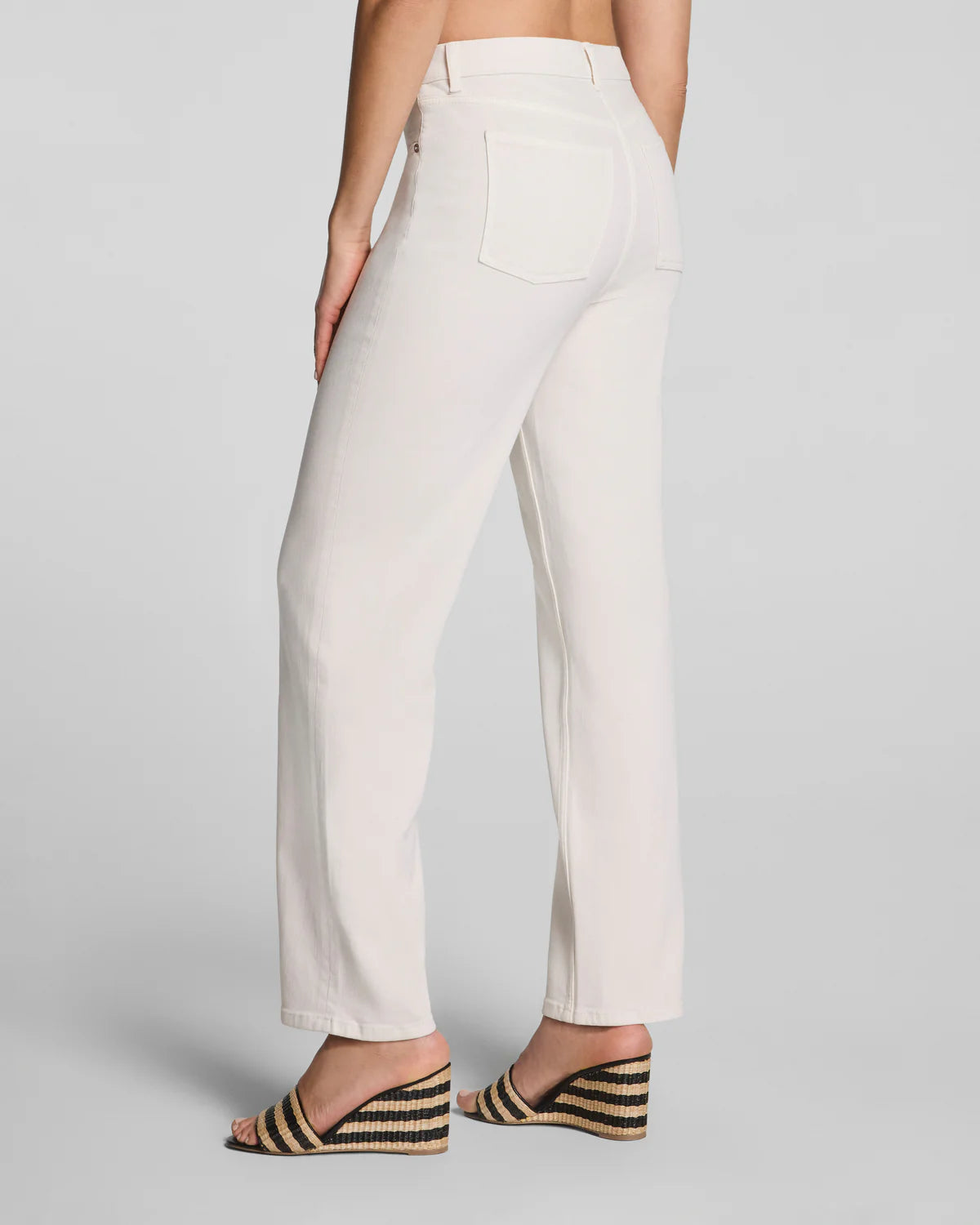 The "Alabaster" SPANXshape® Authentic 360 90s Straight Leg Jeans by SPANX
