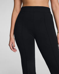 The "Classic Black" SPANXsupersmooth® PerfectFit Ponte Kick Flare Pant with Pintuck by SPANX