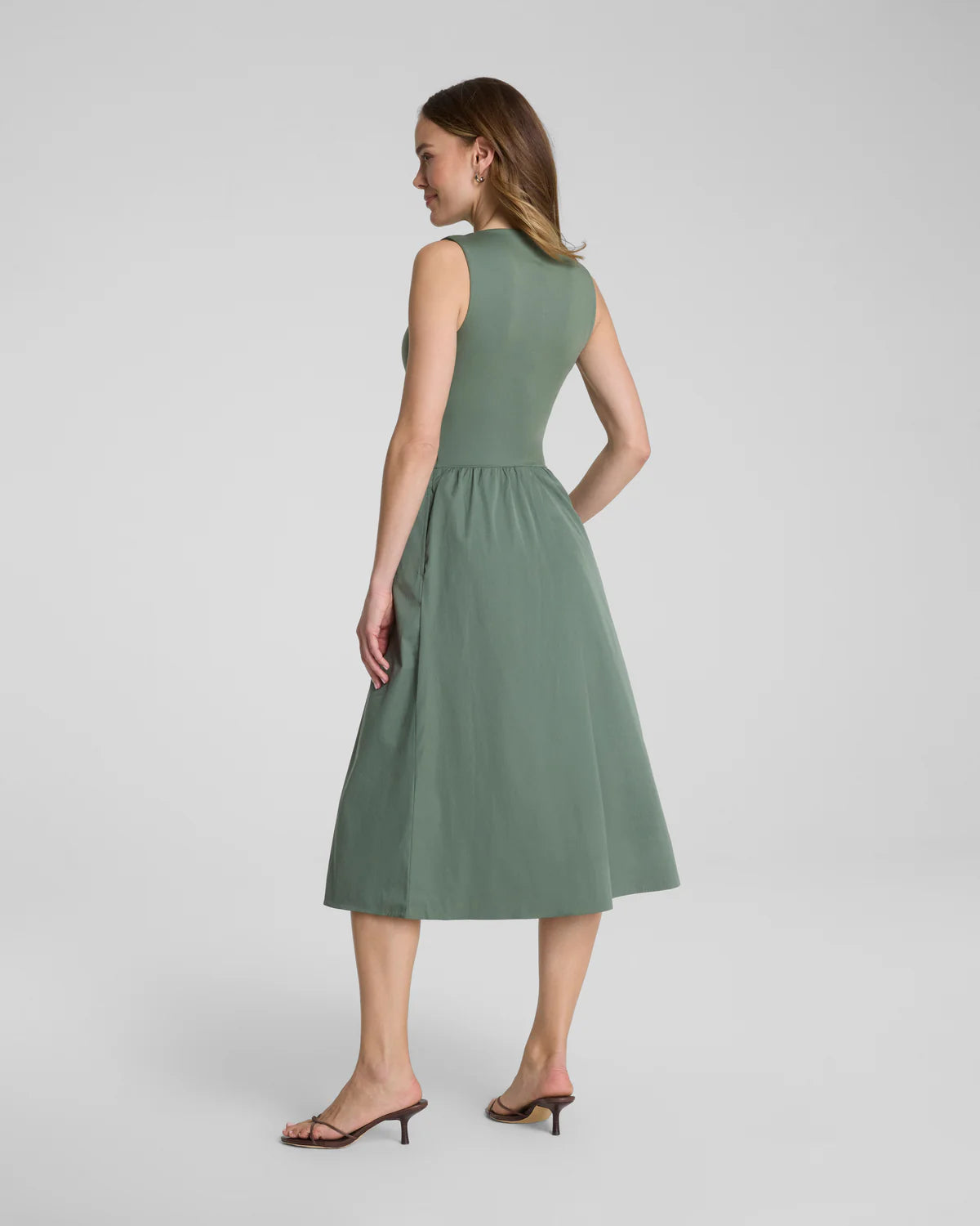 The "Eucalyptus" SPANXsmooth® Jersey High Neck Midi Dress by SPANX