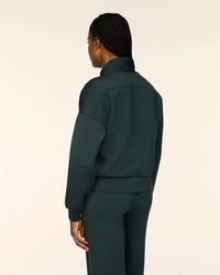 The "Night Forest Heather" SPANX AirEssentials® Shawl Collar Half Zip by SPANX