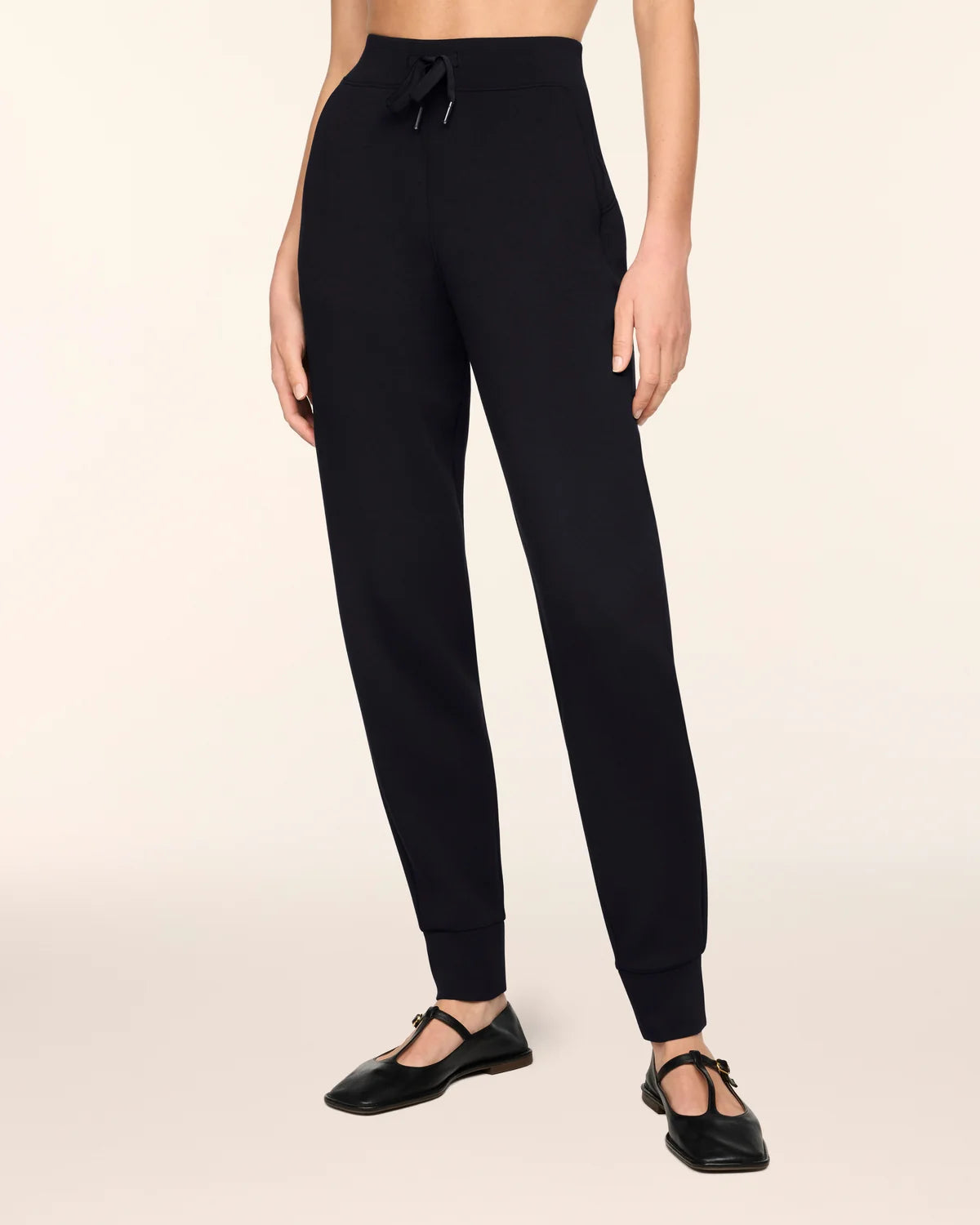 The "Very Black" SPANX AirEssentials® Slim Cuff Jogger by SPANX