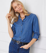 The "Chambray" Ruched Top