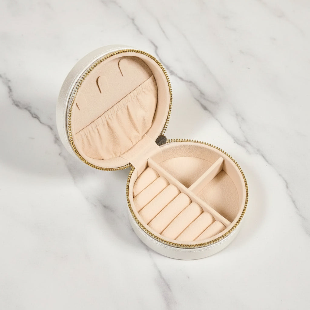 The "Poppin Petals" Round Jewelry Case