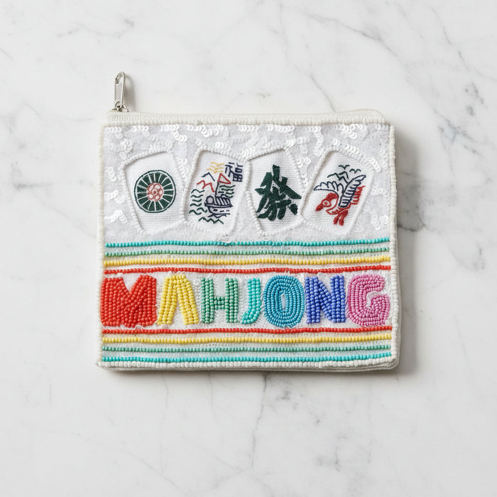 The "Mahjong" Beaded Pouch