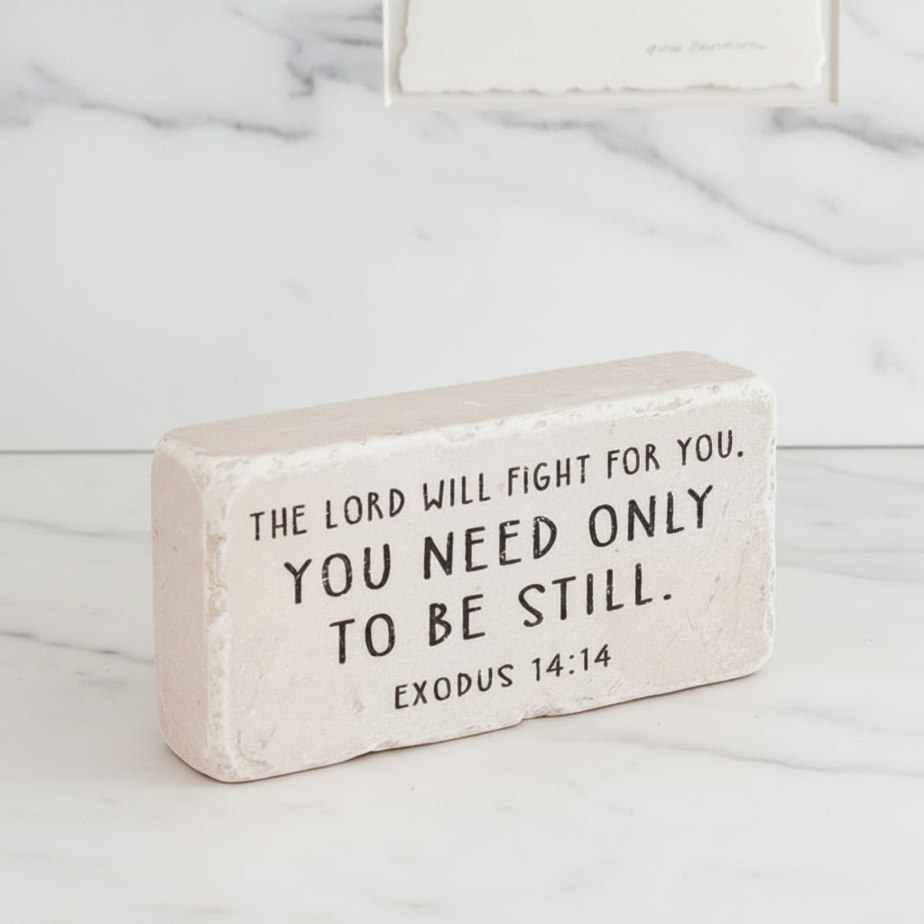 The "Half Block" Scripture Stone Art