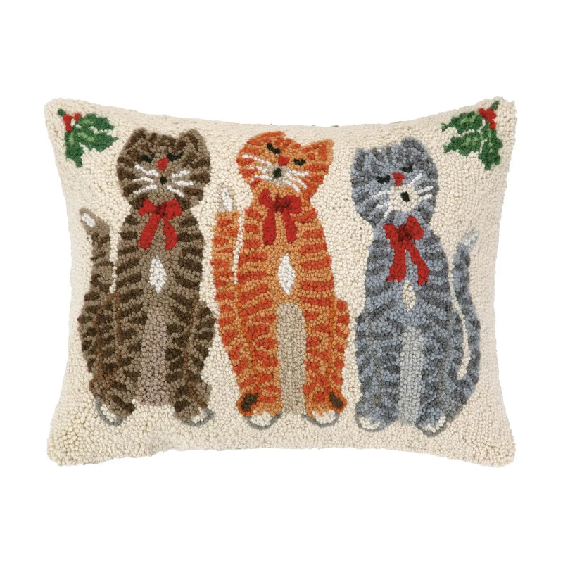 The "Caroling Cats" Hook Pillow