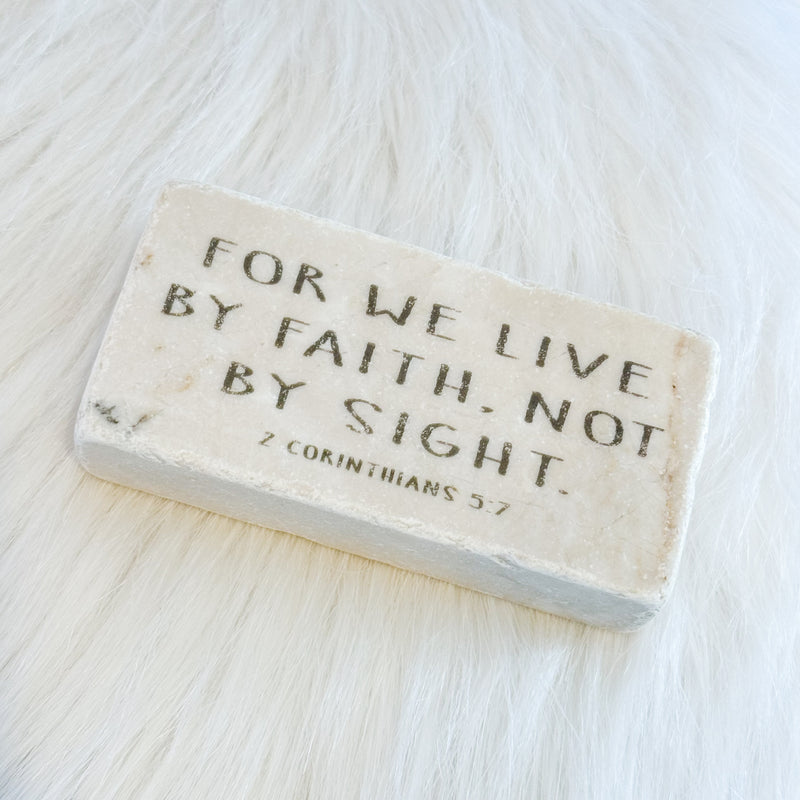 The "Half Block" Scripture Stone Art