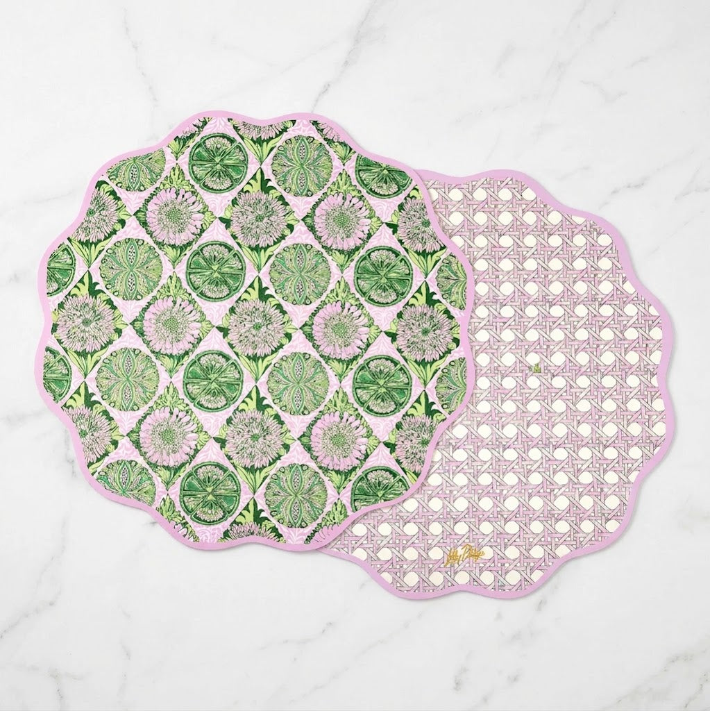The "Tropical Tiles" Reversible Placemats by Lilly Pulitzer