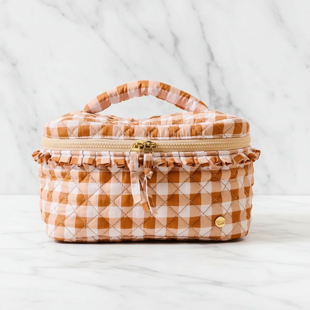 The "Maple Gingham" Cosmetic Pouch